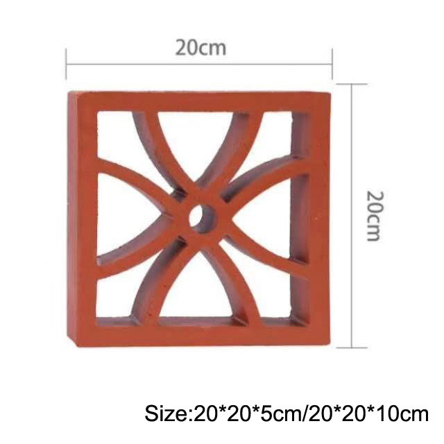 briques de Clay Breeze Blocks Decorative Hollow de mur de 100mm pour la résistance acide de barrières